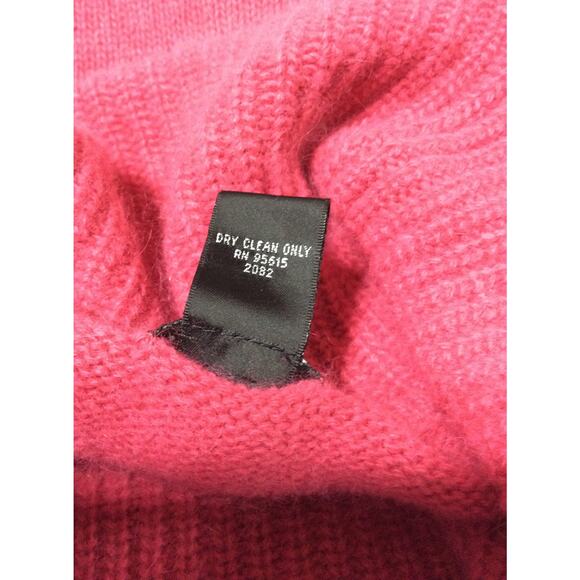 Rafaella Knit Sweater Medium Lamb Wool Angora Rabbit Cowl Neck Pink Pullover - Picture 5 of 9